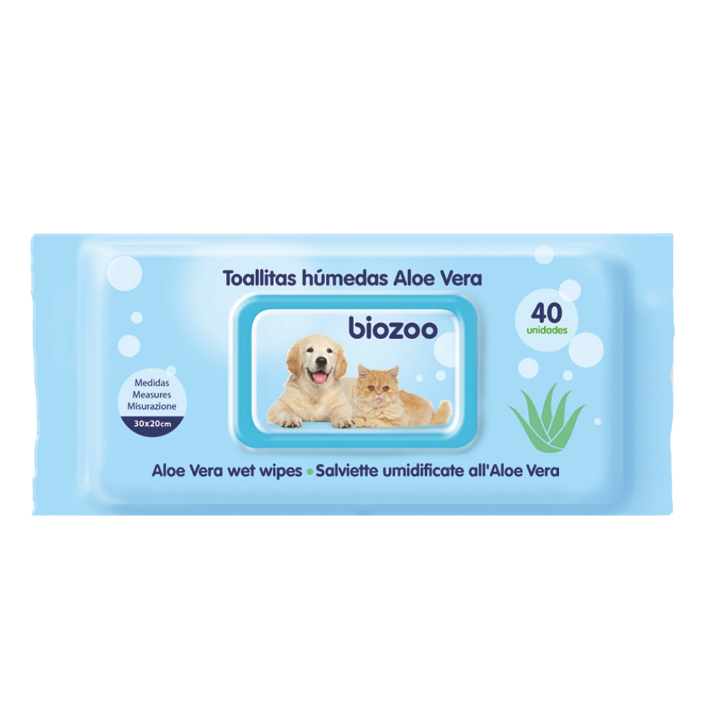 Aloe Vera Wet Wipes 40uds  Biozoo