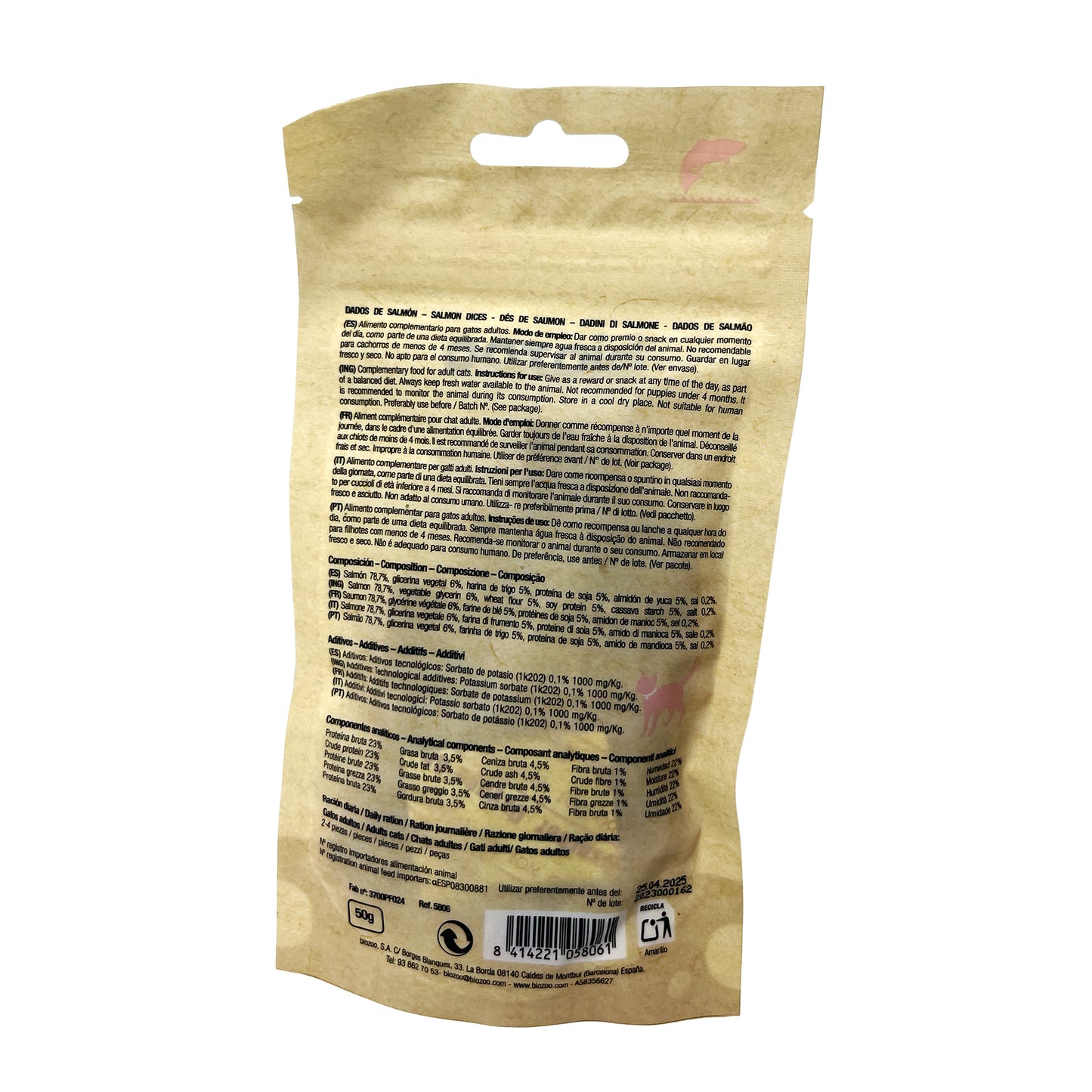 Dados de Salmón 50 g