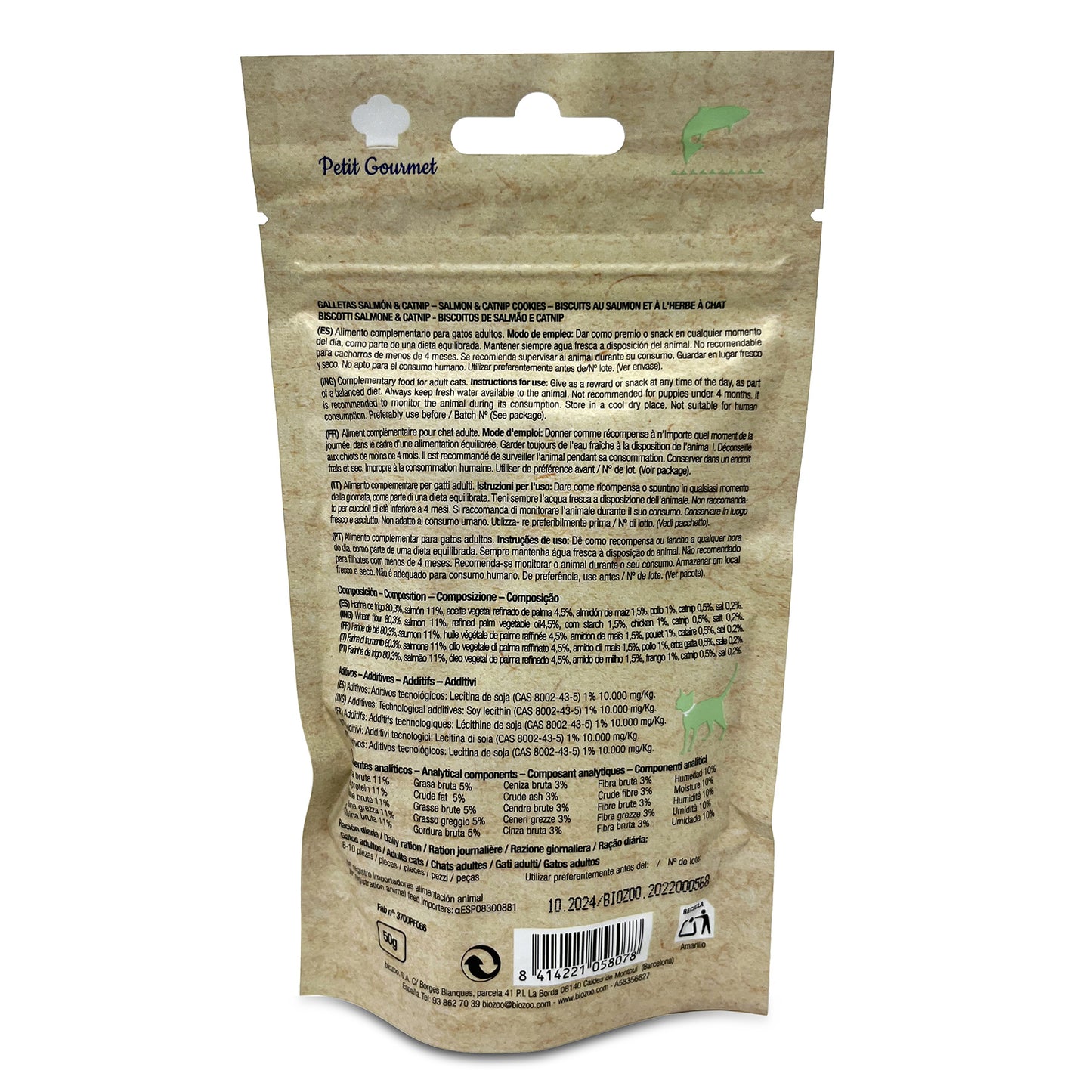 Galletas de Salmón y Catnip 50 g