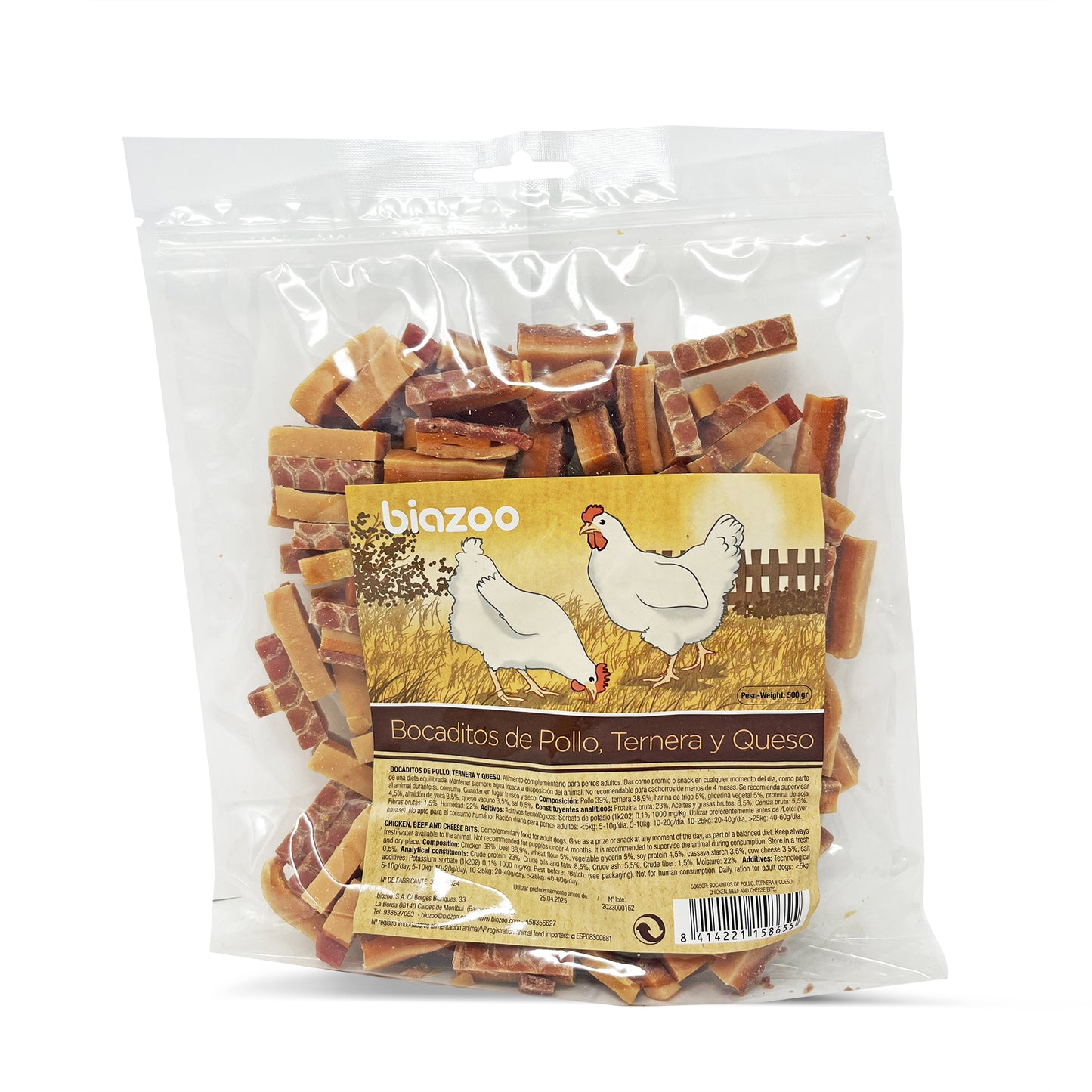 Bocaditos de Pollo, Ternera y Queso 500 g