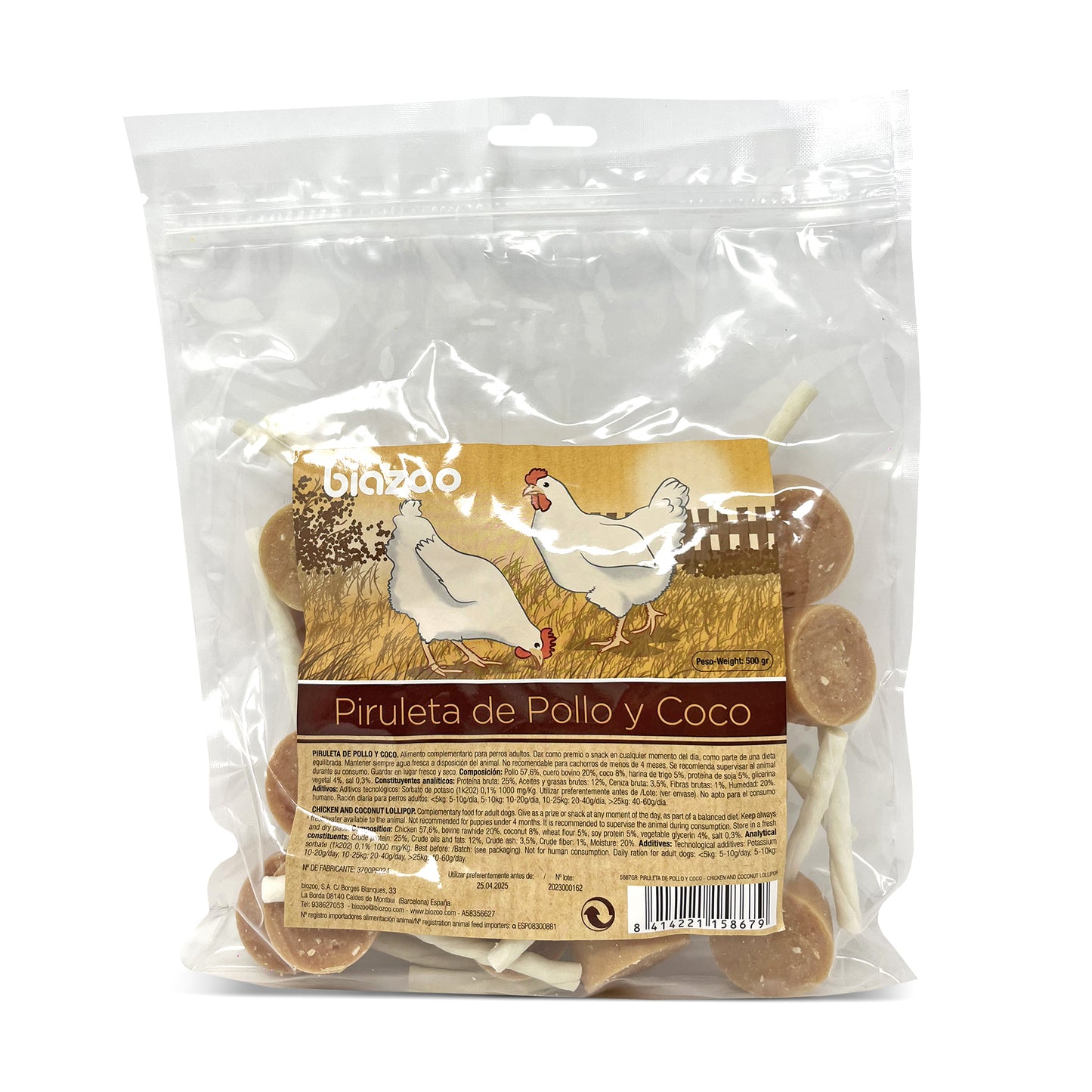 Piruletas de Pollo y Coco 500 g