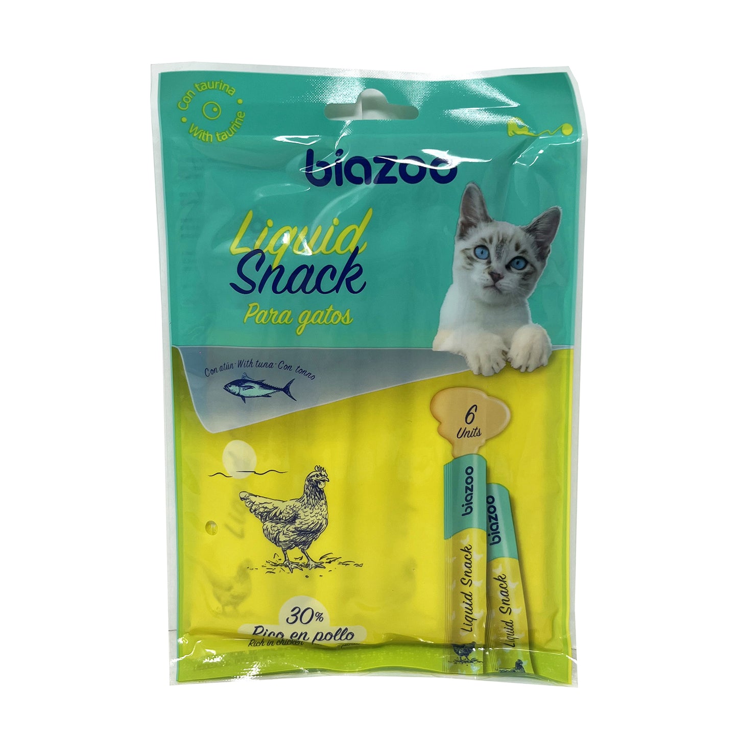 Snack Líquido de Pollo para Gatos 6 x 15 g