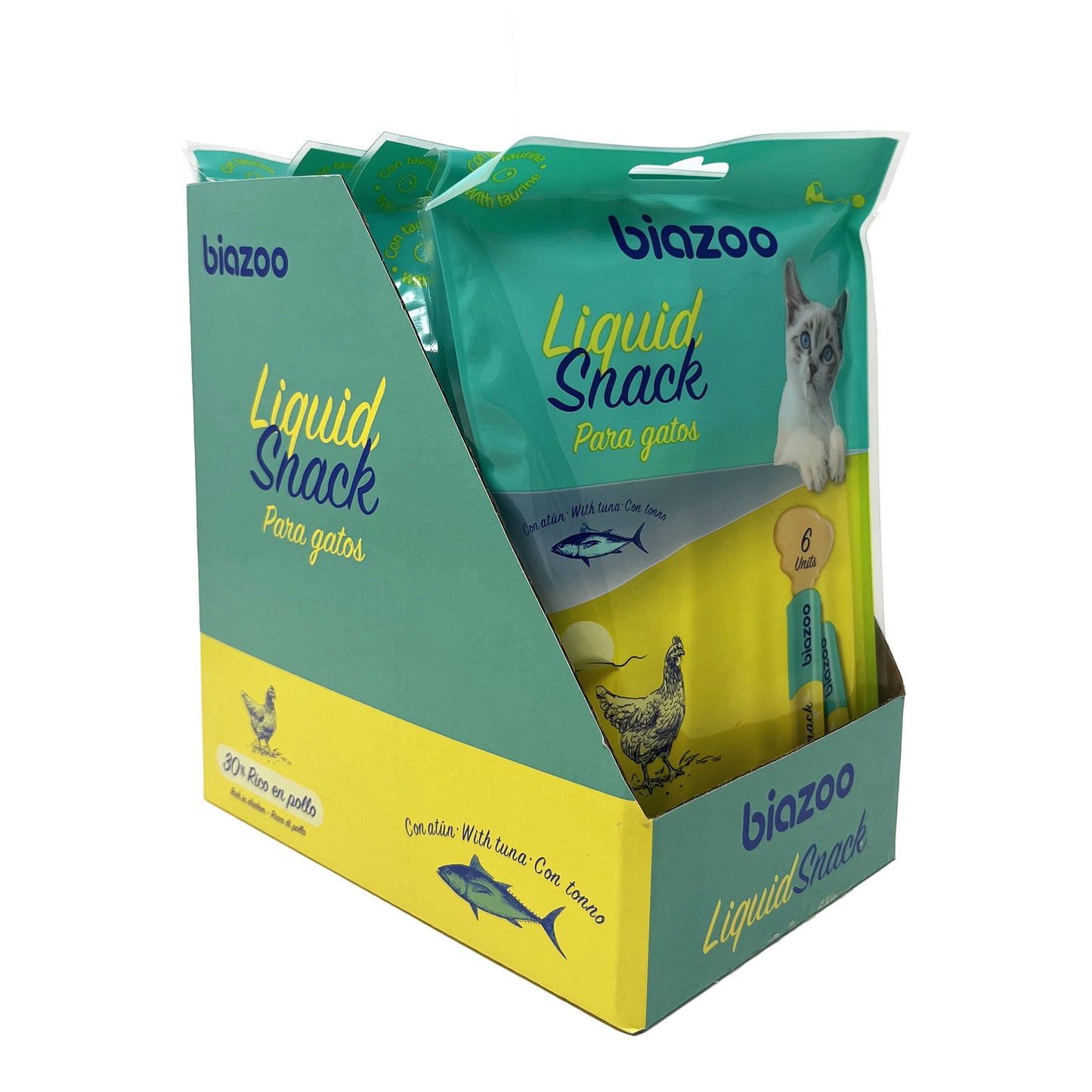 Snack Líquido de Pollo para Gatos 6 x 15 g