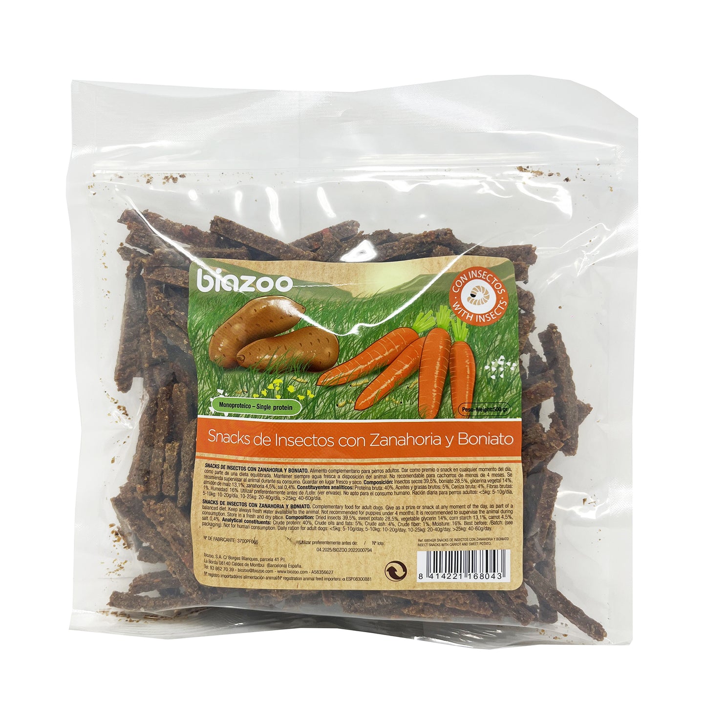 Snacks de Insectos con Zanahoria y Batata 500 g