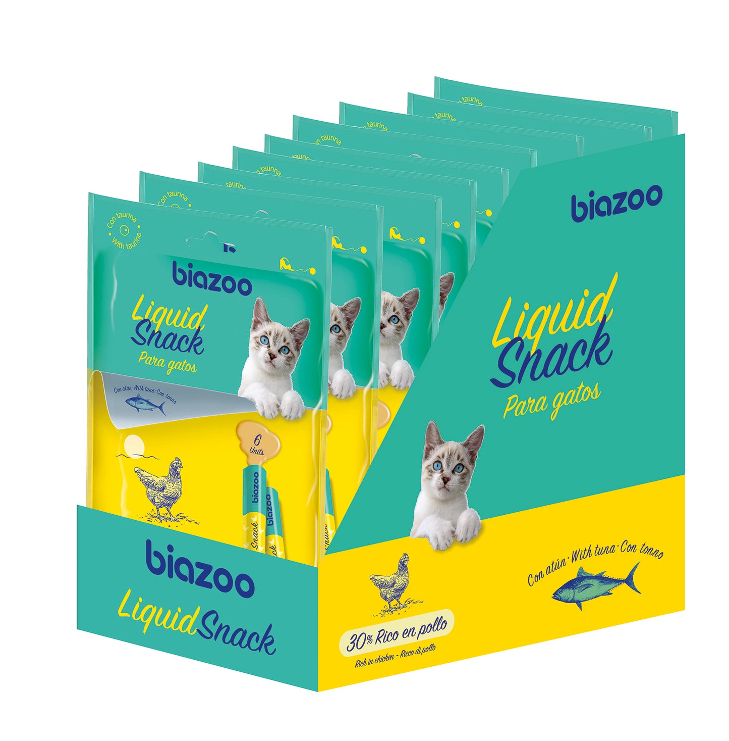 Snack Líquido de Pollo para Gatos 6 x 15 g