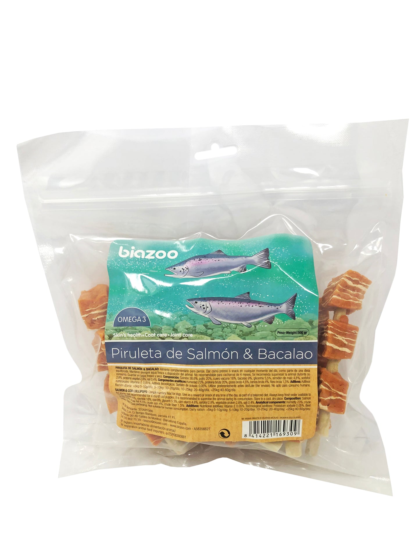 Piruleta de Salmón y Bacalao 500 g