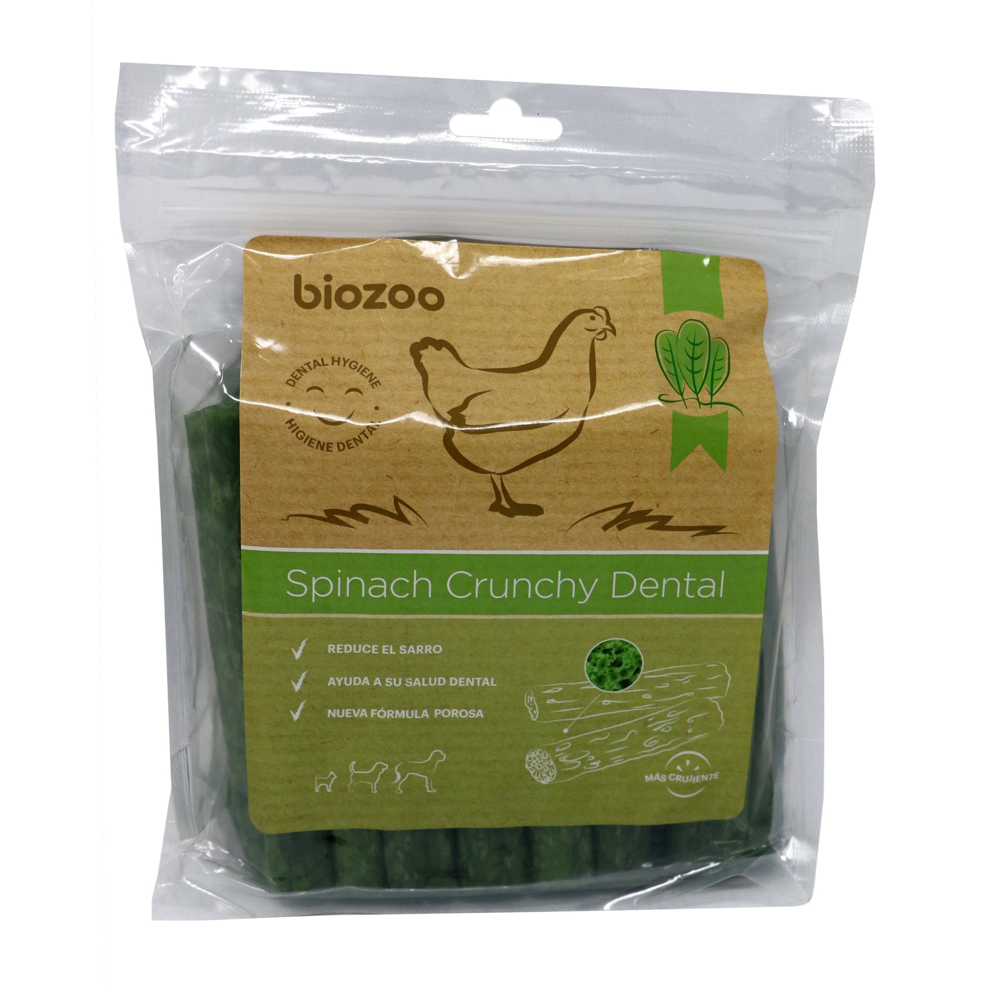 Spinach crunchy dental-Snacks-Biozoo-500-Biozoopets