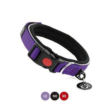Violet Reflective Neoprene Collar-Collars &Leashes-Biozoo-Biozoopets