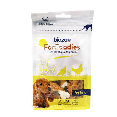 White calcium bones twined by chicken 100grs-Dogs-Biozoo-Biozoopets