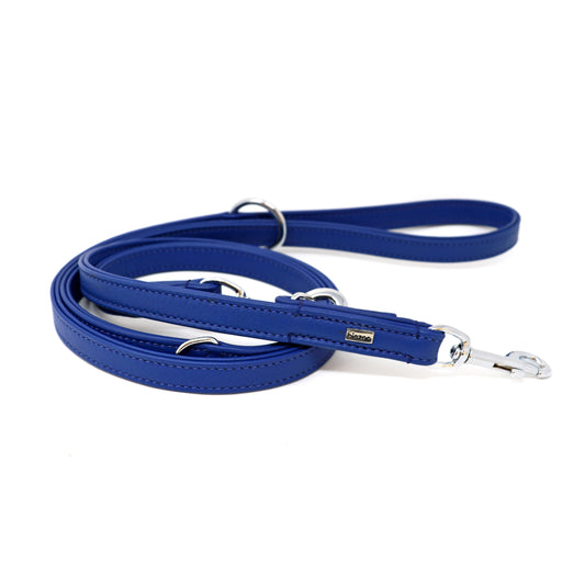 Provence Leather Lead (3 Positions)-Leash-Biozoo-Blue-Biozoopets