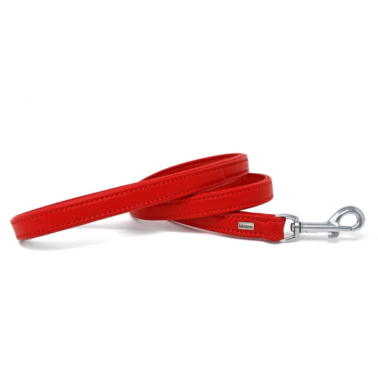 Provence Leather Lead-Leash-Biozoo-Red-Biozoopets