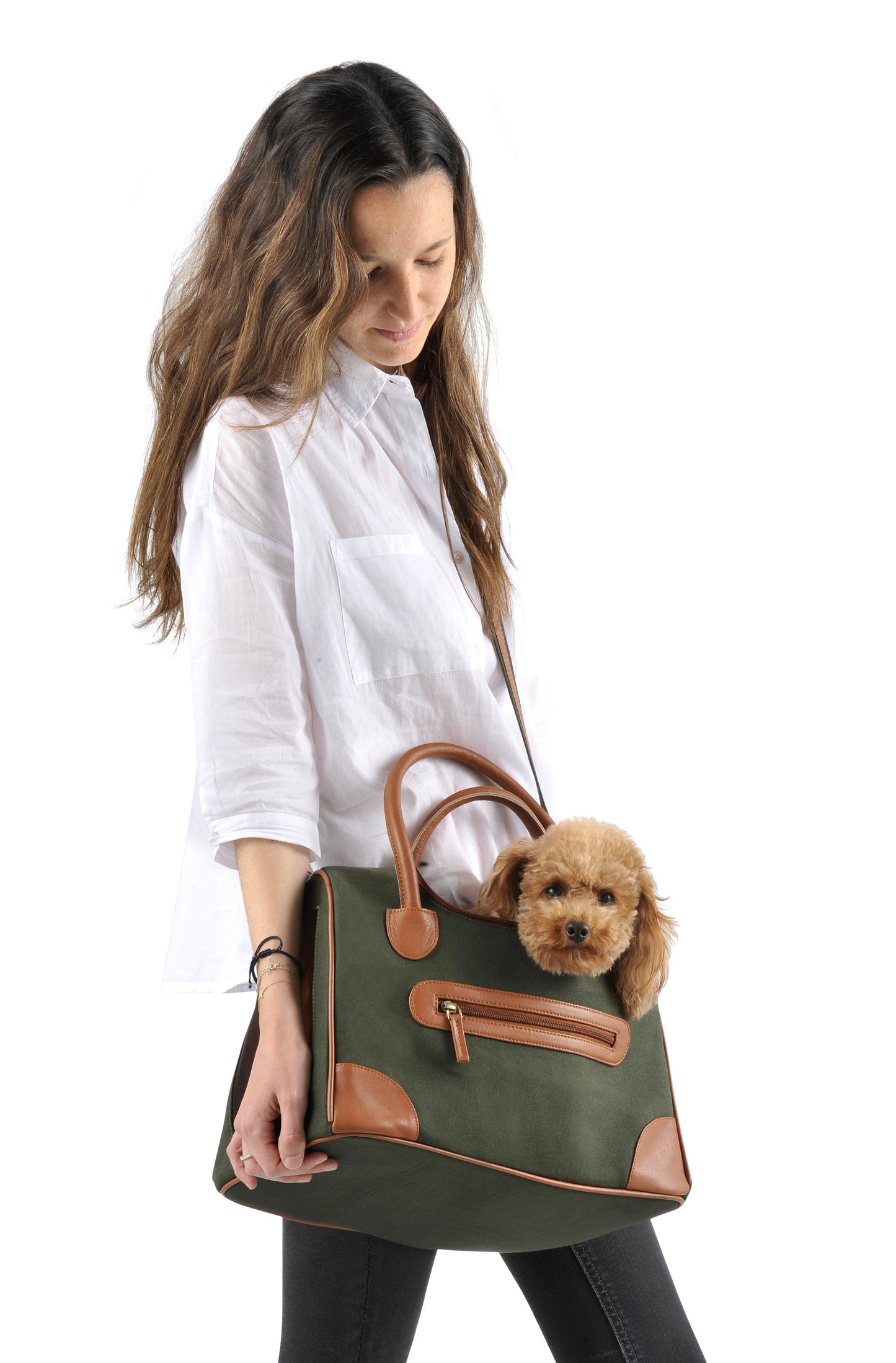 Roxanne Leather & Fabric Bag-Handbag-Biozoo-Biozoopets