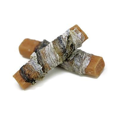 Salmon slice wraped by salmon skin-Snacks-Biozoo-500-Biozoopets