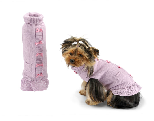 Skirt with bows-Sweaters-Biozoo-Pink-20-Biozoopets