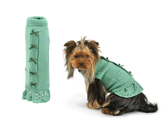 Skirt with bows-Sweaters-Biozoo-Esmerald-20-Biozoopets