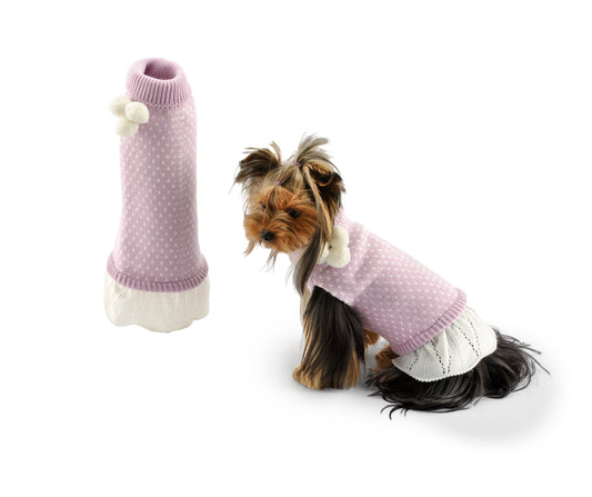 Skirt with three tassels-Sweaters-Biozoo-Pink-20-Biozoopets