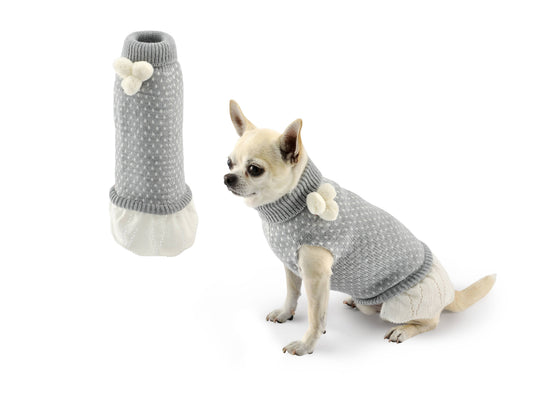 Skirt with three tassels-Sweaters-Biozoo-Grey-20-Biozoopets