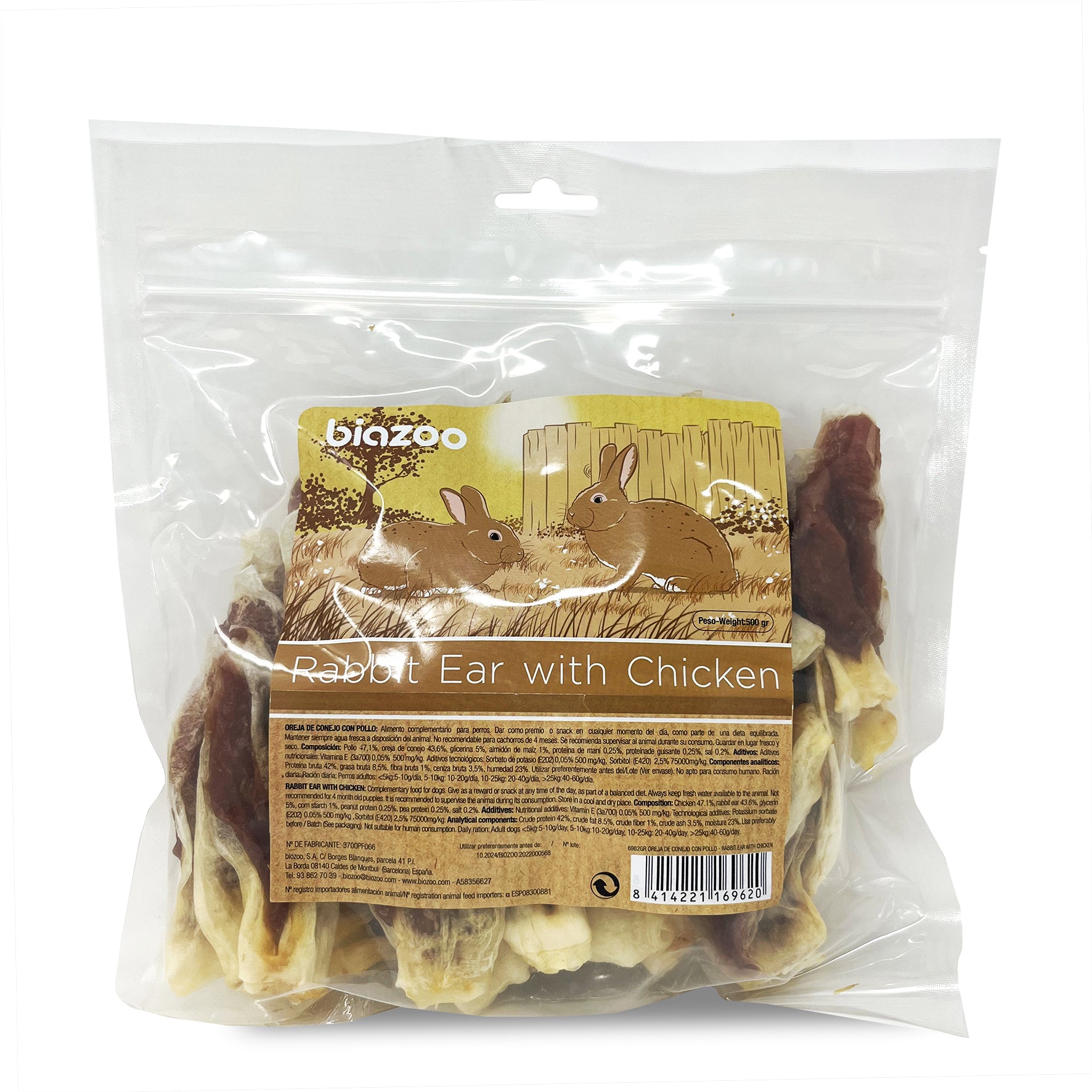 Rabbit Ear with Chicken 500 g – Biozoo