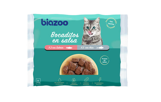 Cat Chunks in Sauce with Salmon and Tuna