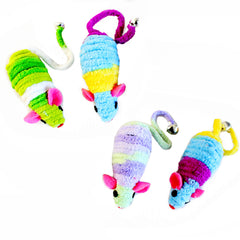 Rope Mice with Bells 7,6 cm
