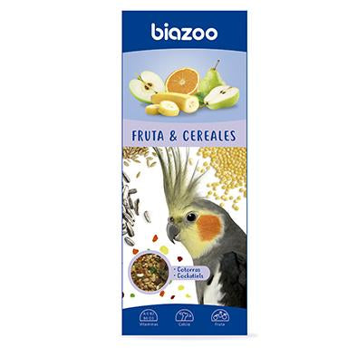 Fruit & Cereal Sticks for Cockatiels 2pcs-Sticks for birds-Biozoo-Fruit-Biozoopets