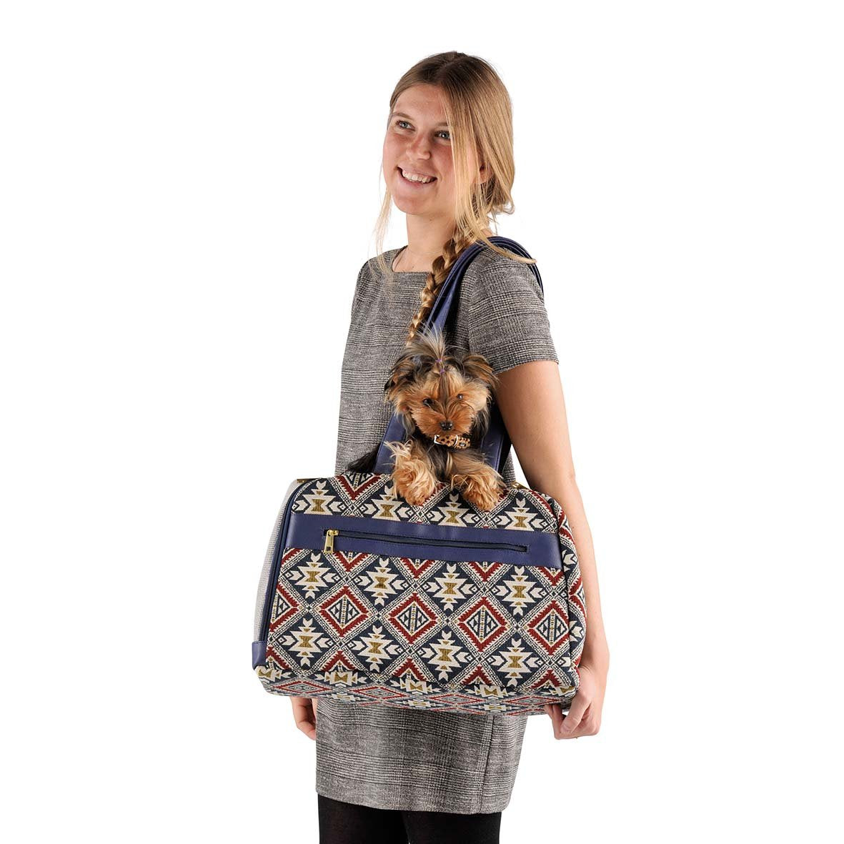 Bag boho chic-Handbag-Biozoo-Red & Blue-Biozoopets