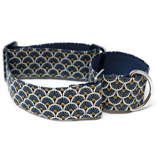 Funky peacock blue collar Martingale-Biozoo-4 cm x 21-30 cm-Biozoopets