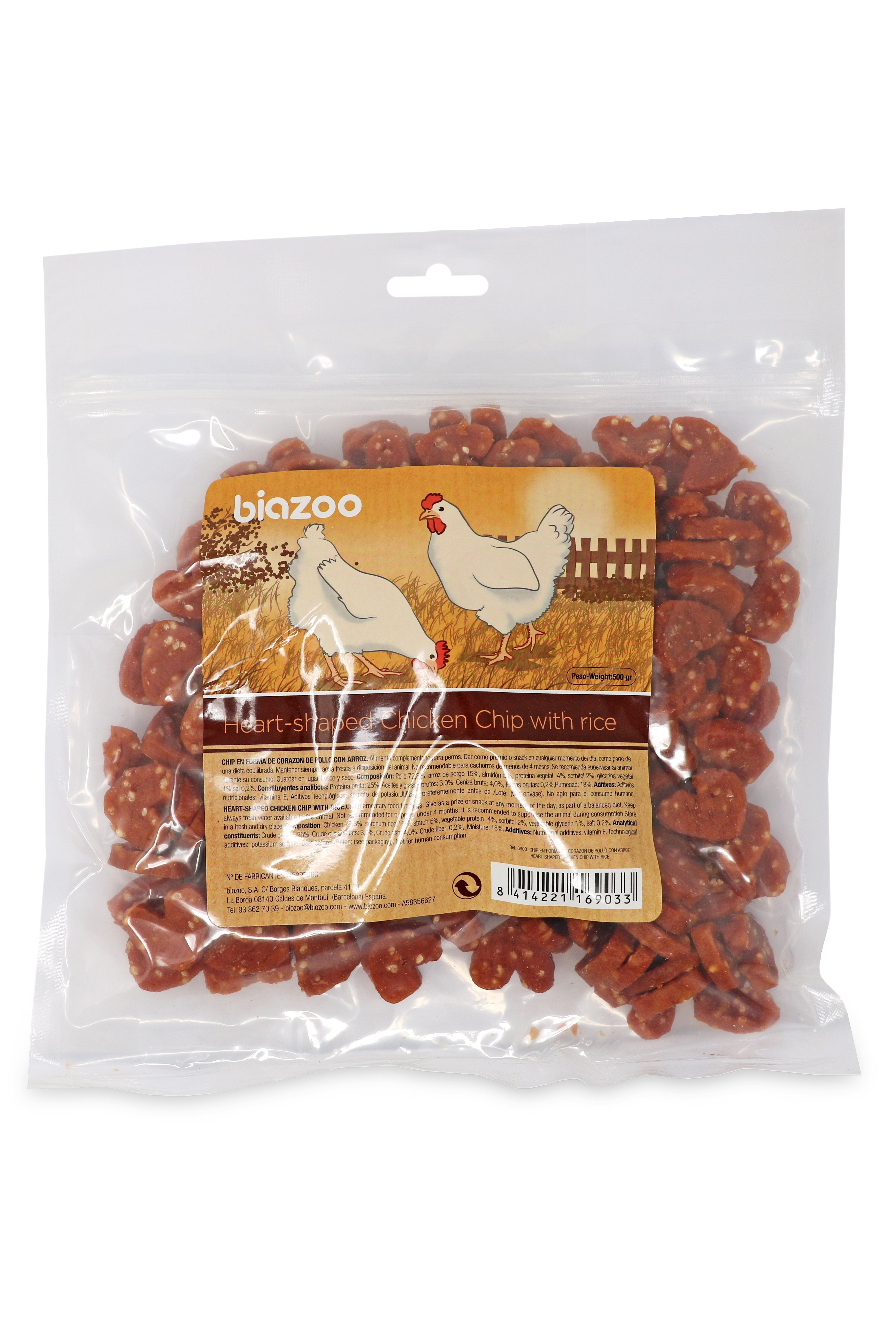 Heart chicken chip with rice-Snacks-Biozoo-500-Biozoopets