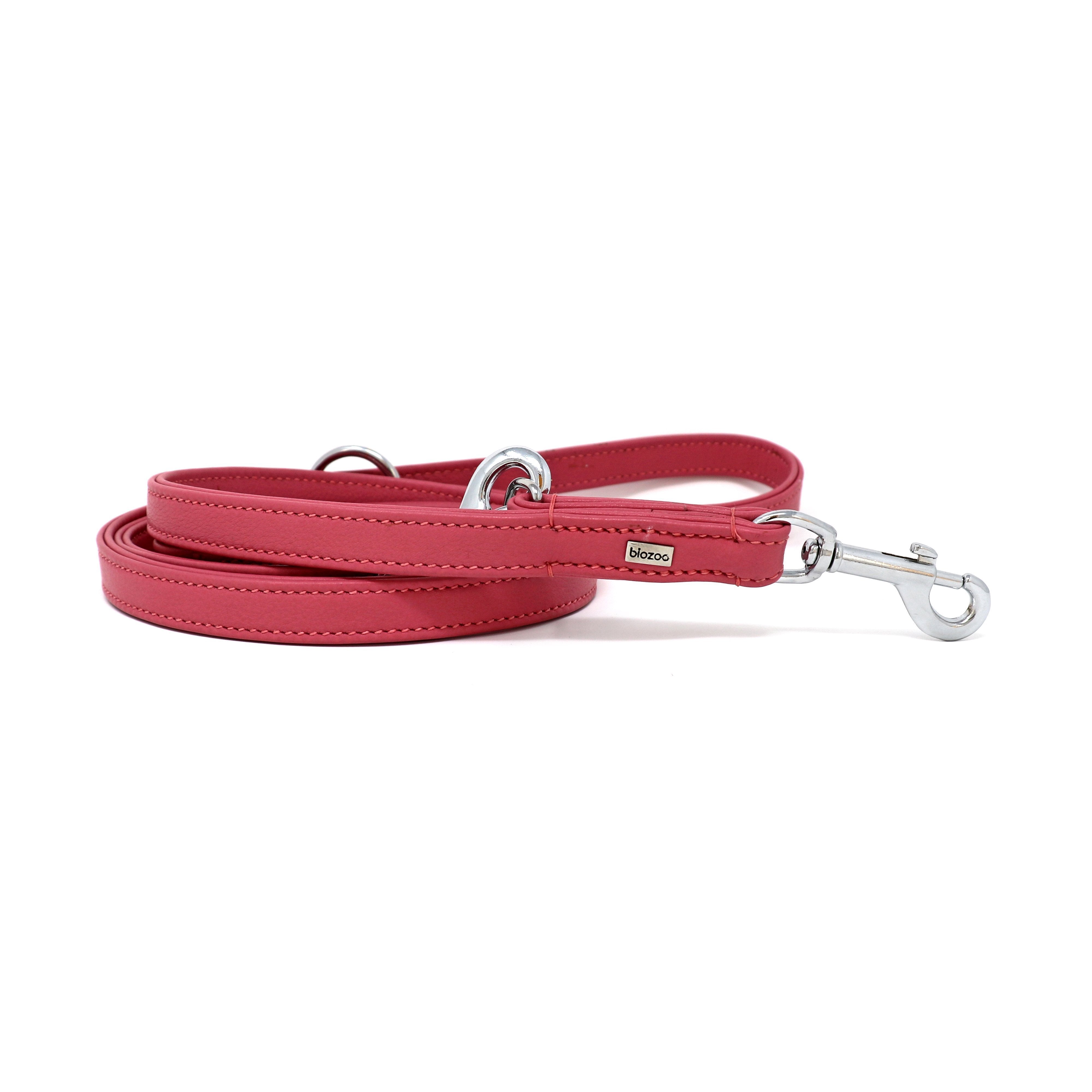 Provence Leather Lead (3 Positions)-Leash-Biozoo-Pink-Biozoopets