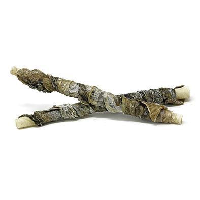 Rawhide stick twined by fish skin-Snacks-Biozoo-500-Biozoopets