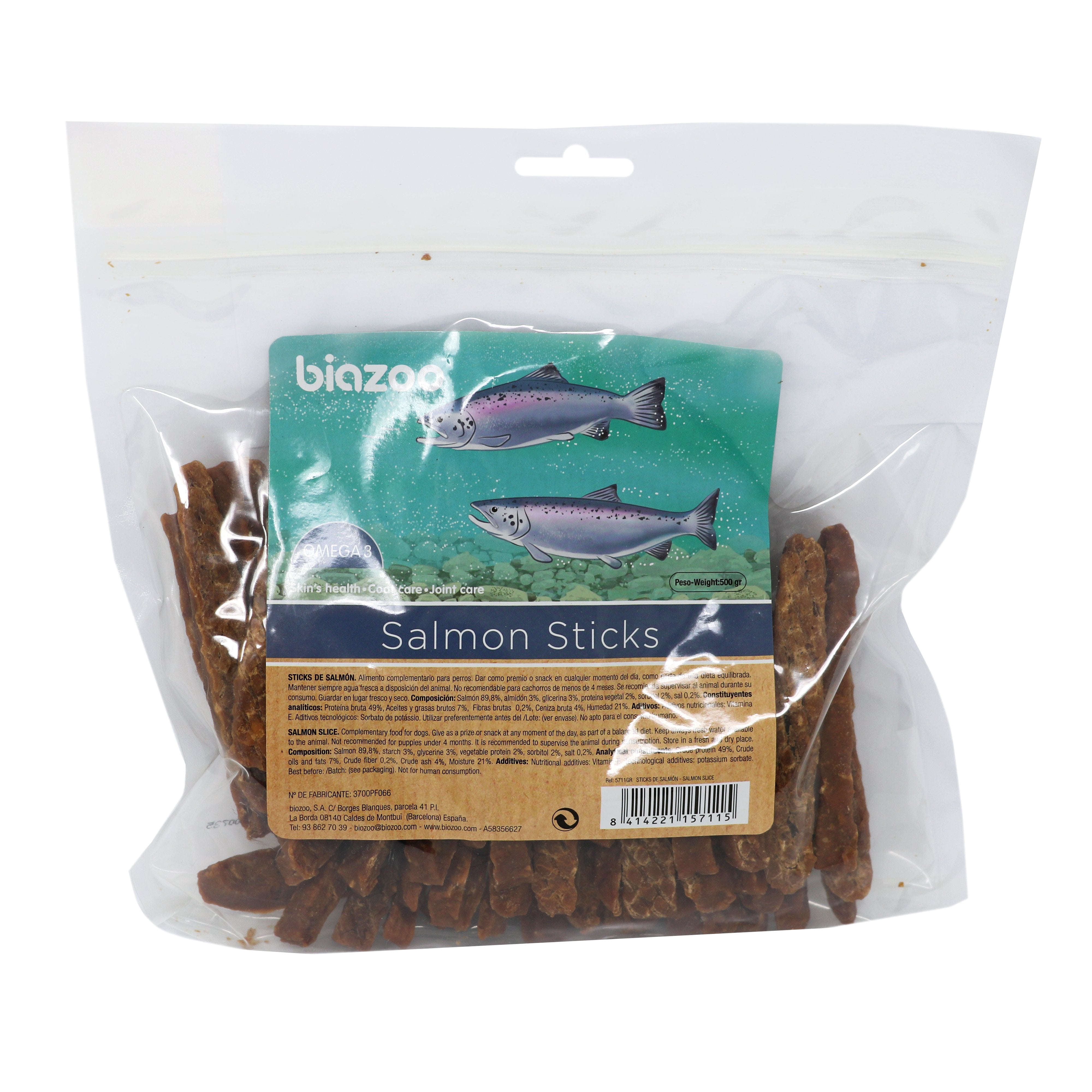Salmon strips-Snacks-Biozoo-500-Biozoopets