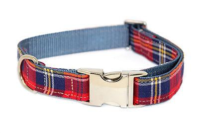 Scottish squares red collar-Prints-Biozoo-1,5 cm x 30-37 cm-Biozoopets